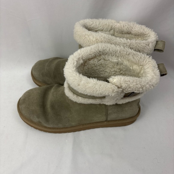 UGG Womans Koolaburra Size 10 USA Mini Barley Suede Boots Dune Gray 1133079 - Picture 9 of 13